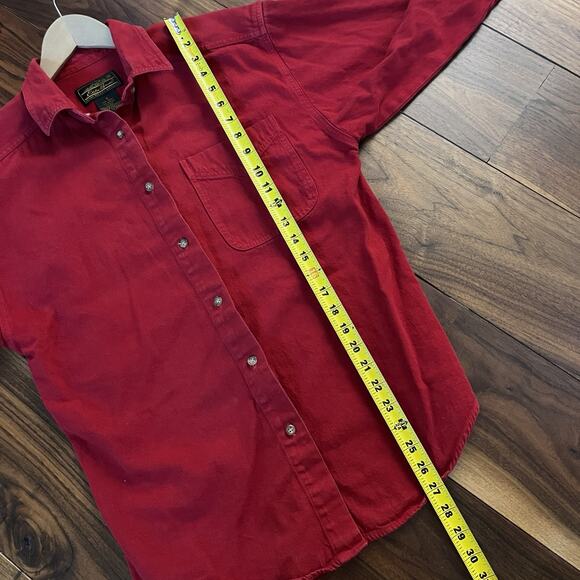 Vintage Eddie Bauer Men's Shirt 100% Cotton Red Size Small 00665 WPL 9647 - Picture 5 of 8